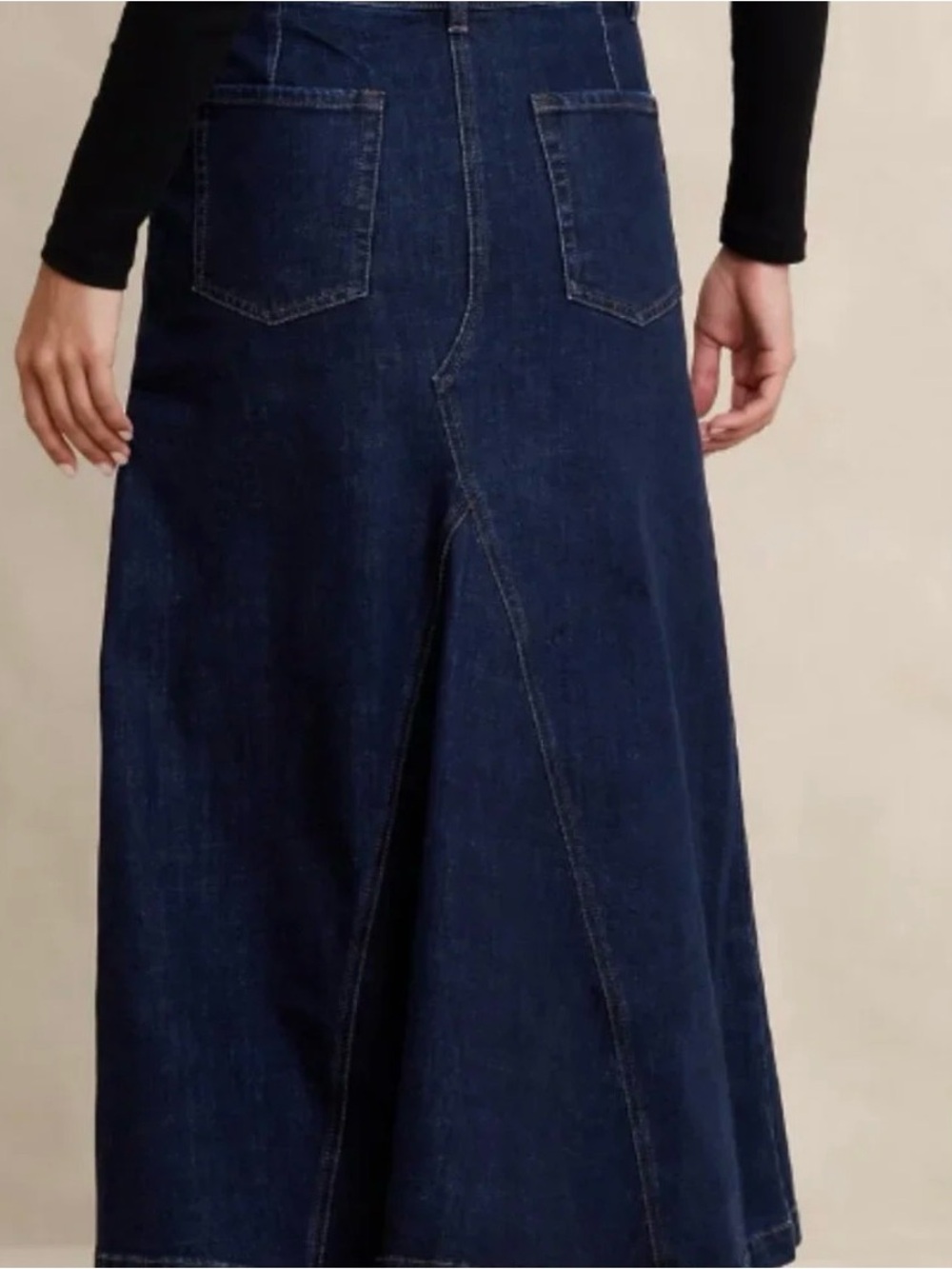 Banana Republic Factory Dark Blue Denim Maxi Skirt - Picture 4 of 11